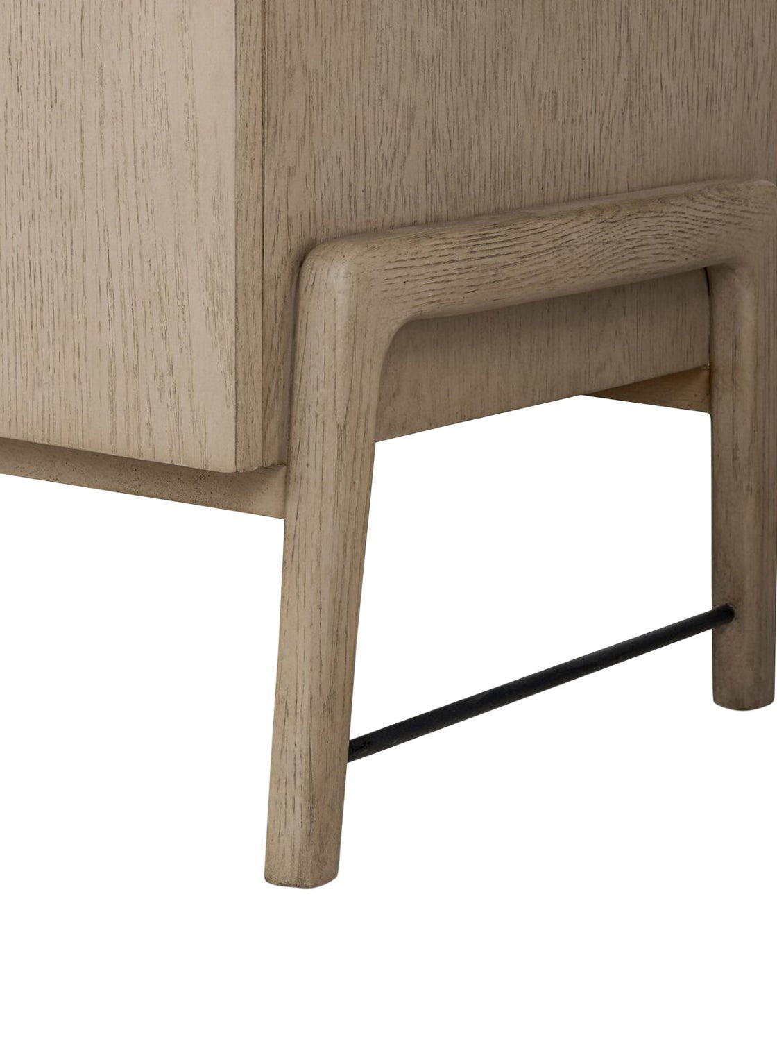 Campbell Sideboard - Leather, Oak Wood