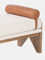 Cannon Bench - Upholstered, Ash Wood