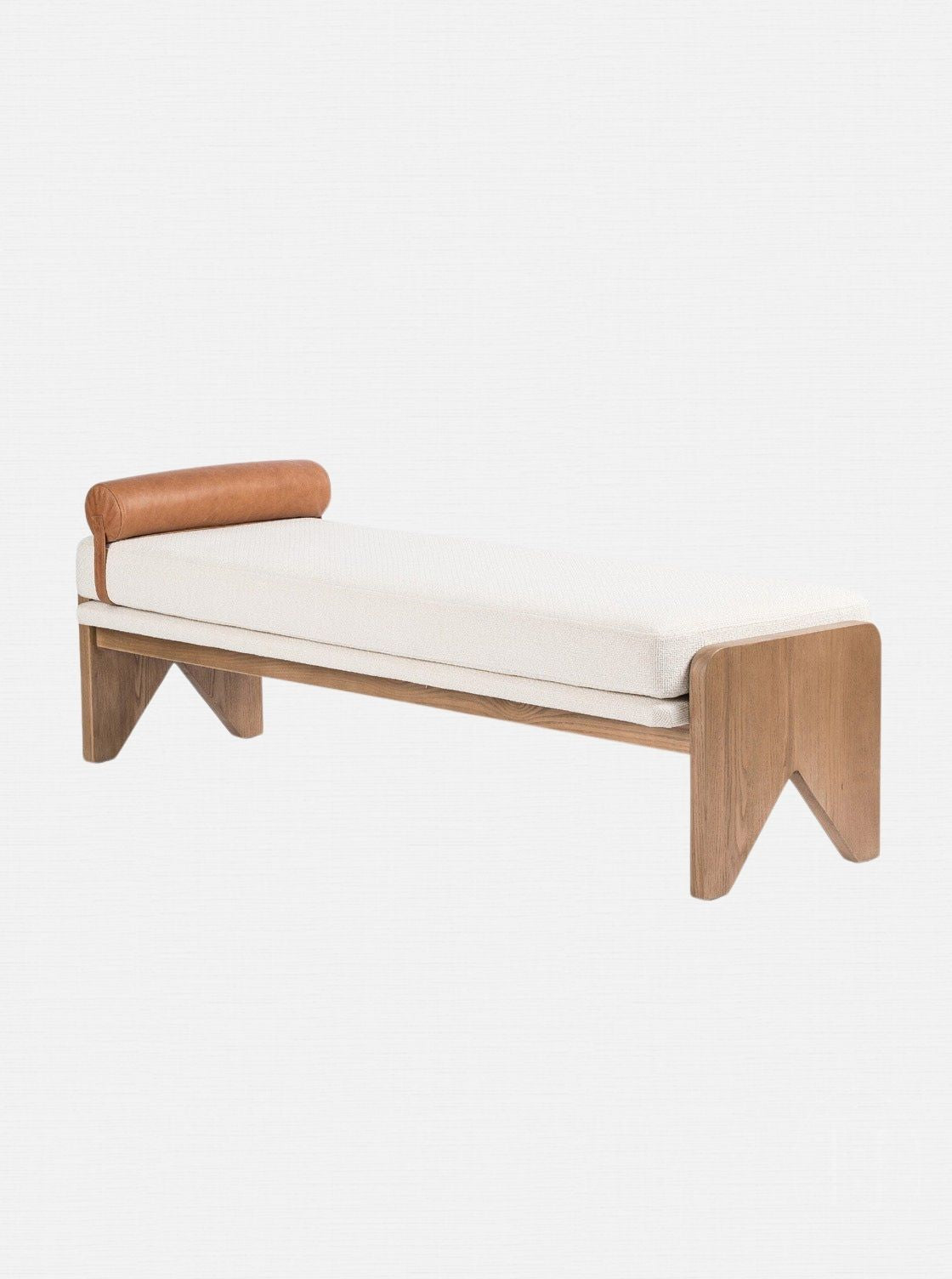 Cannon Bench - Upholstered, Ash Wood