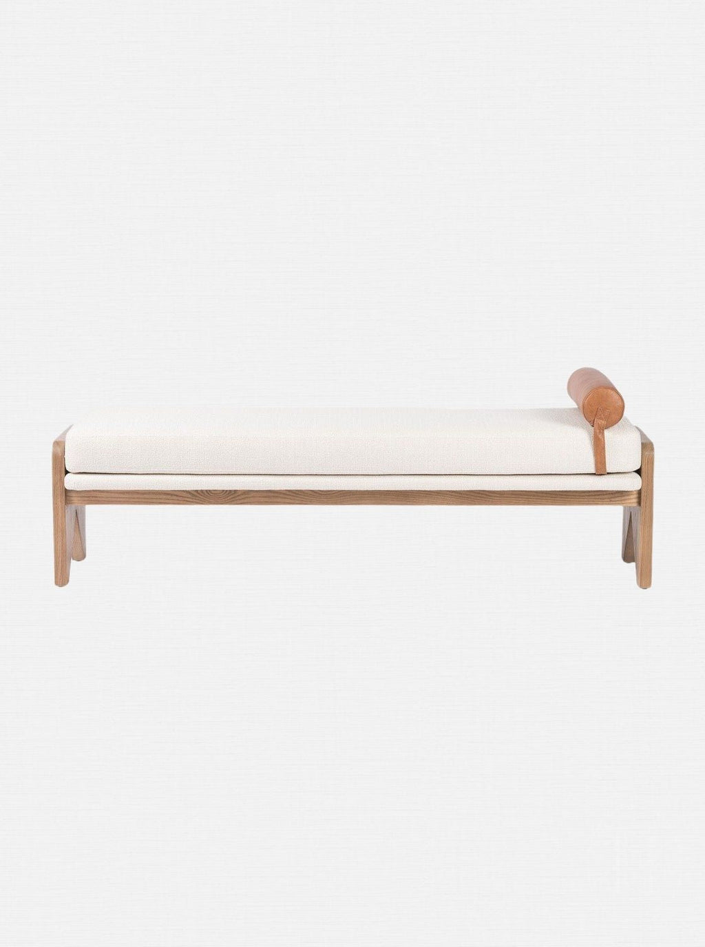 Cannon Bench - Upholstered, Ash Wood
