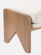 Cannon Bench - Upholstered, Ash Wood