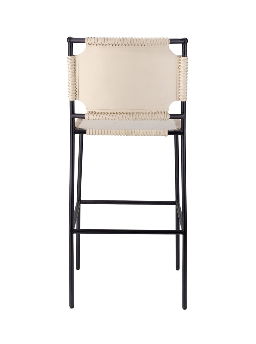 Casey Bar + Counter Stool - Leather, Metal Base