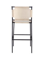 Casey Bar + Counter Stool - Leather, Metal Base