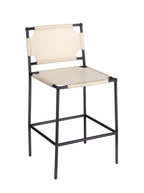 Casey Bar + Counter Stool - Leather, Metal Base