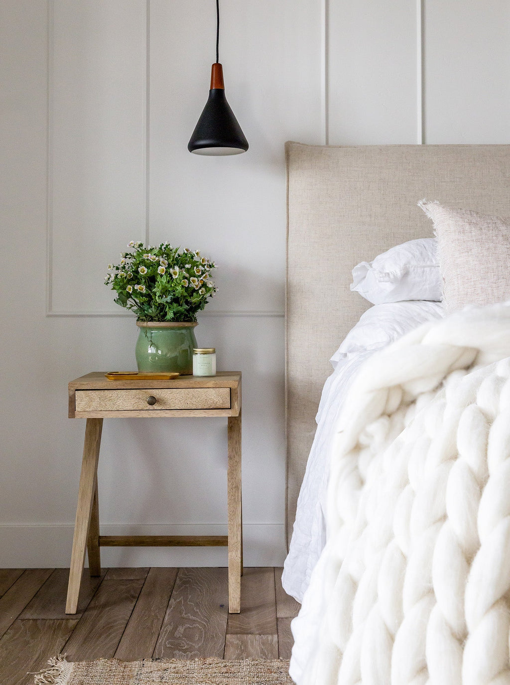 Charles Nightstand - Walnut Wood