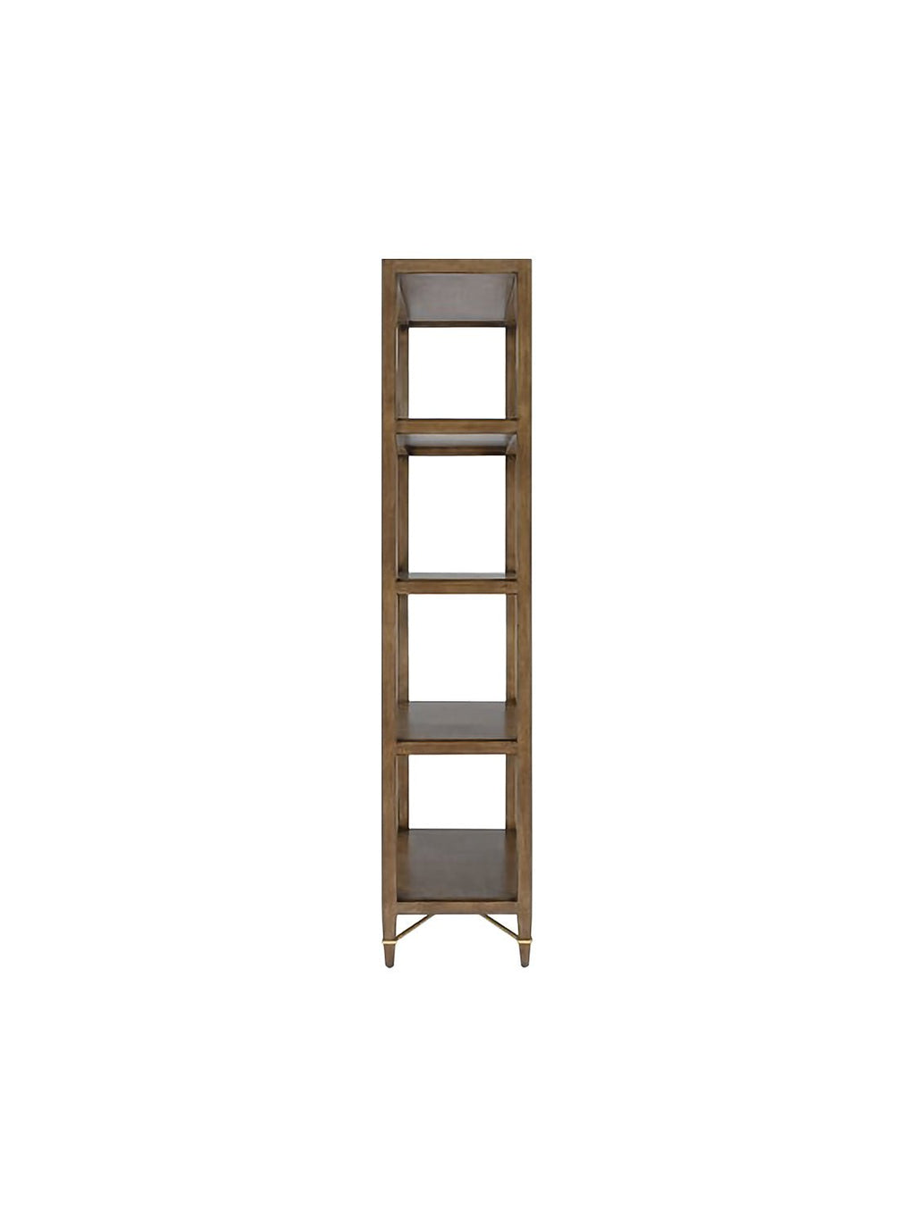 Chiara Bookcase - Mahogany Wood, Metal Base