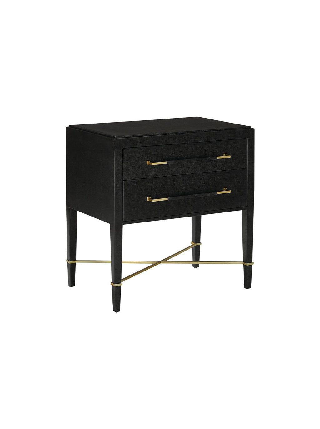 Chiara Nightstand - Wood, Metal Base