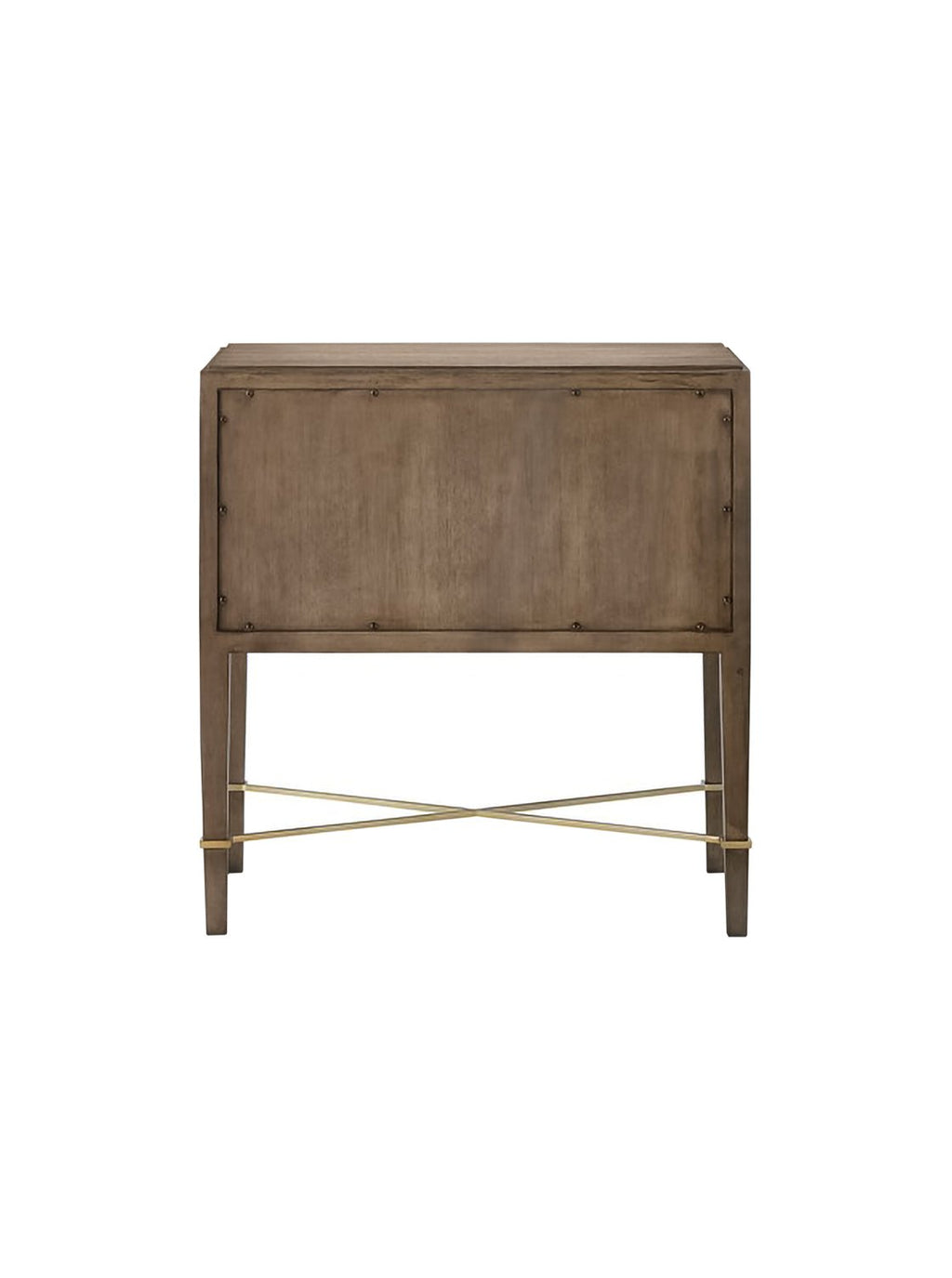 Chiara Nightstand - Wood, Metal Base