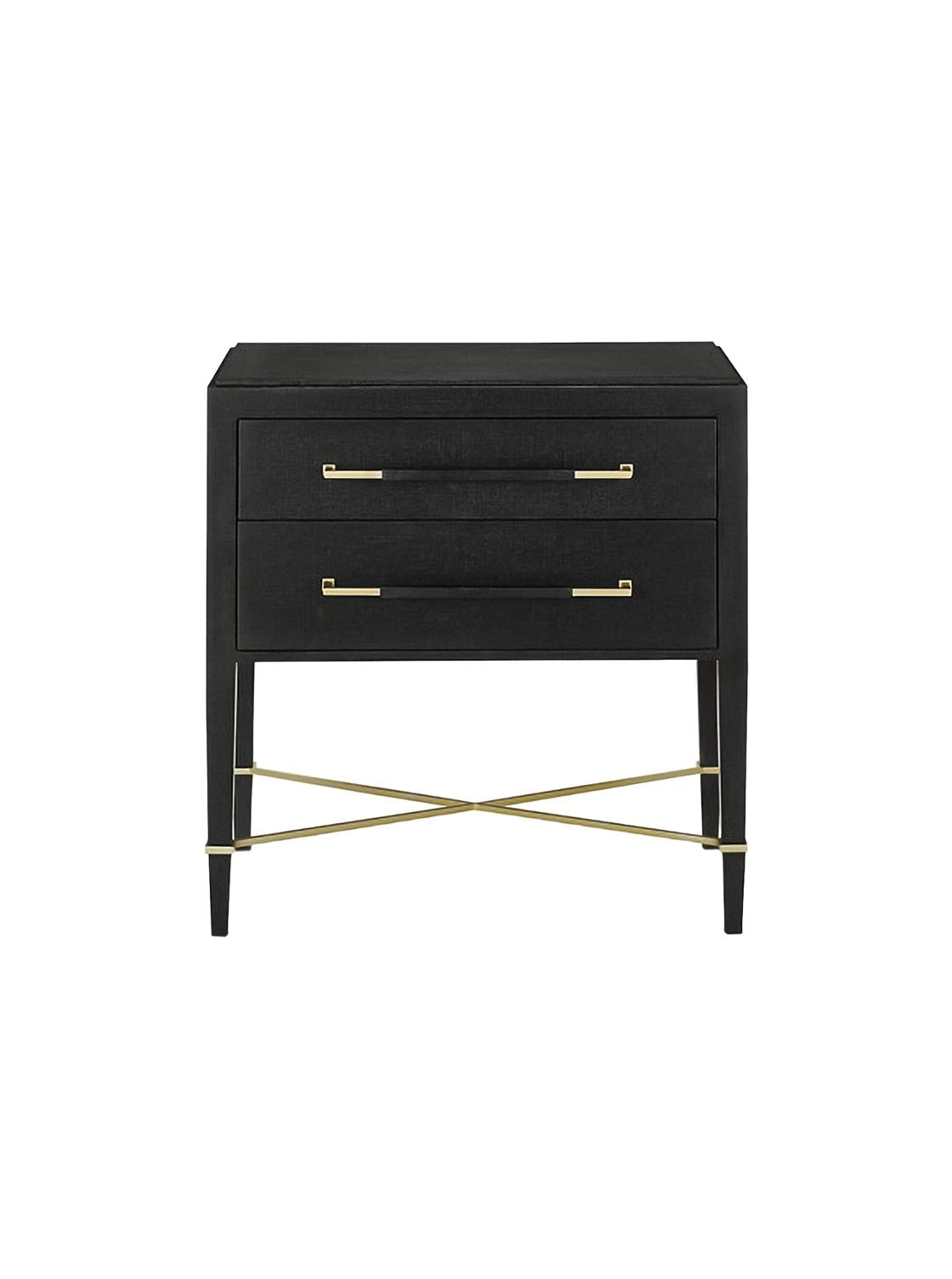 Chiara Nightstand - Wood, Metal Base