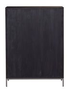 Cole 5-Drawer Dresser - Leather, Metal Base