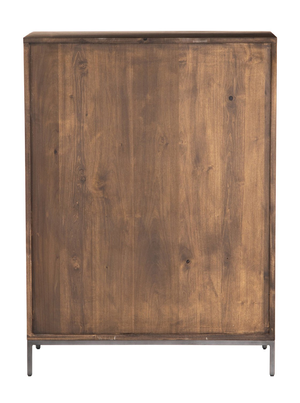 Cole 5-Drawer Dresser - Leather, Metal Base