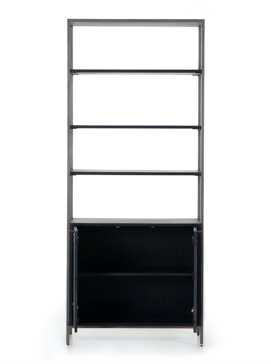 Cole Bookcase - Leather, Wood