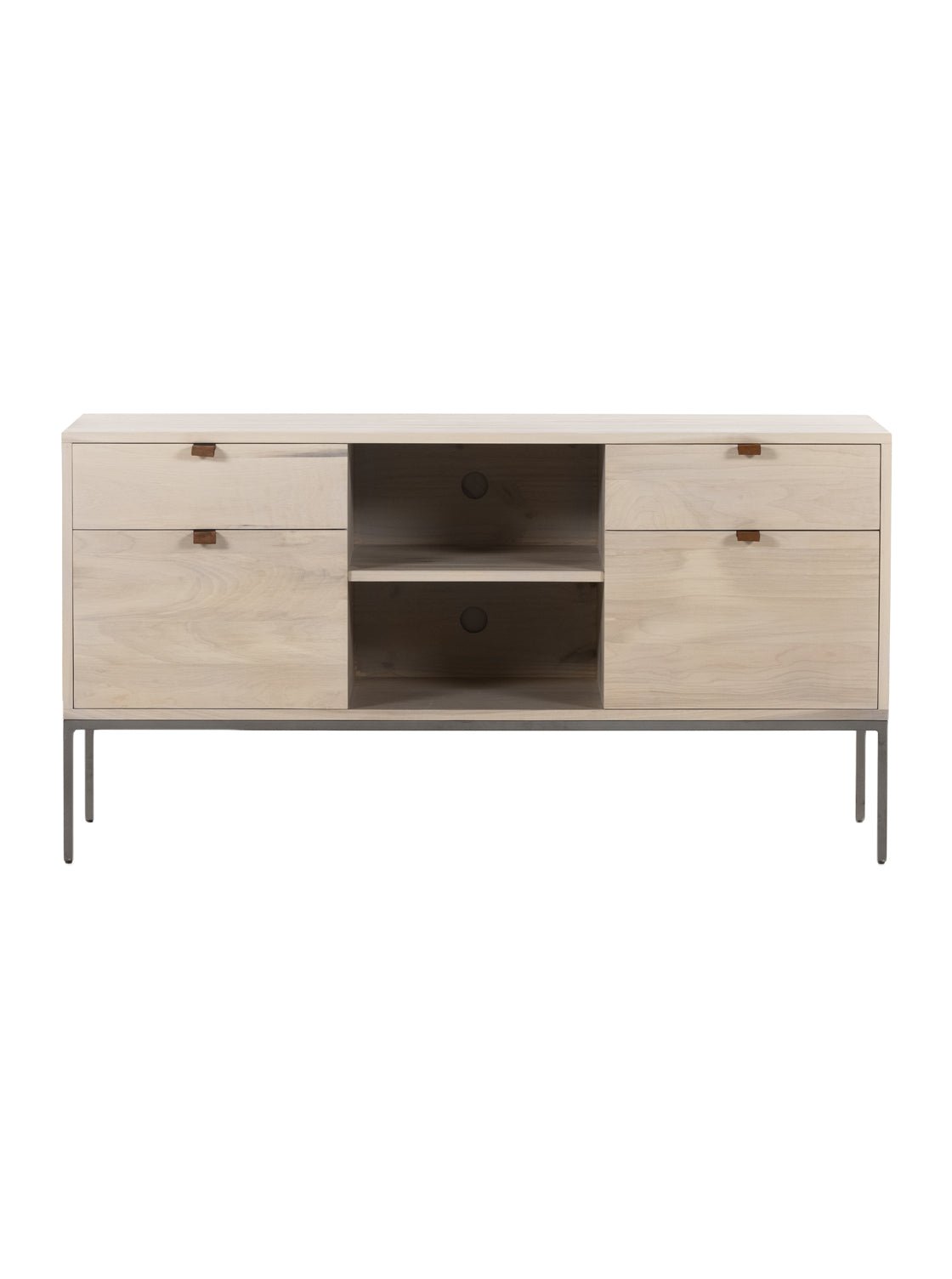 Cole Sideboard - Leather, Metal Base