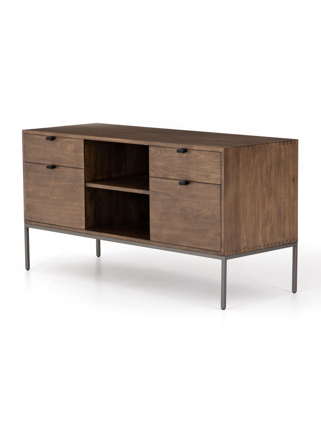 Cole Sideboard - Leather, Metal Base