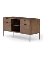 Cole Sideboard - Leather, Metal Base