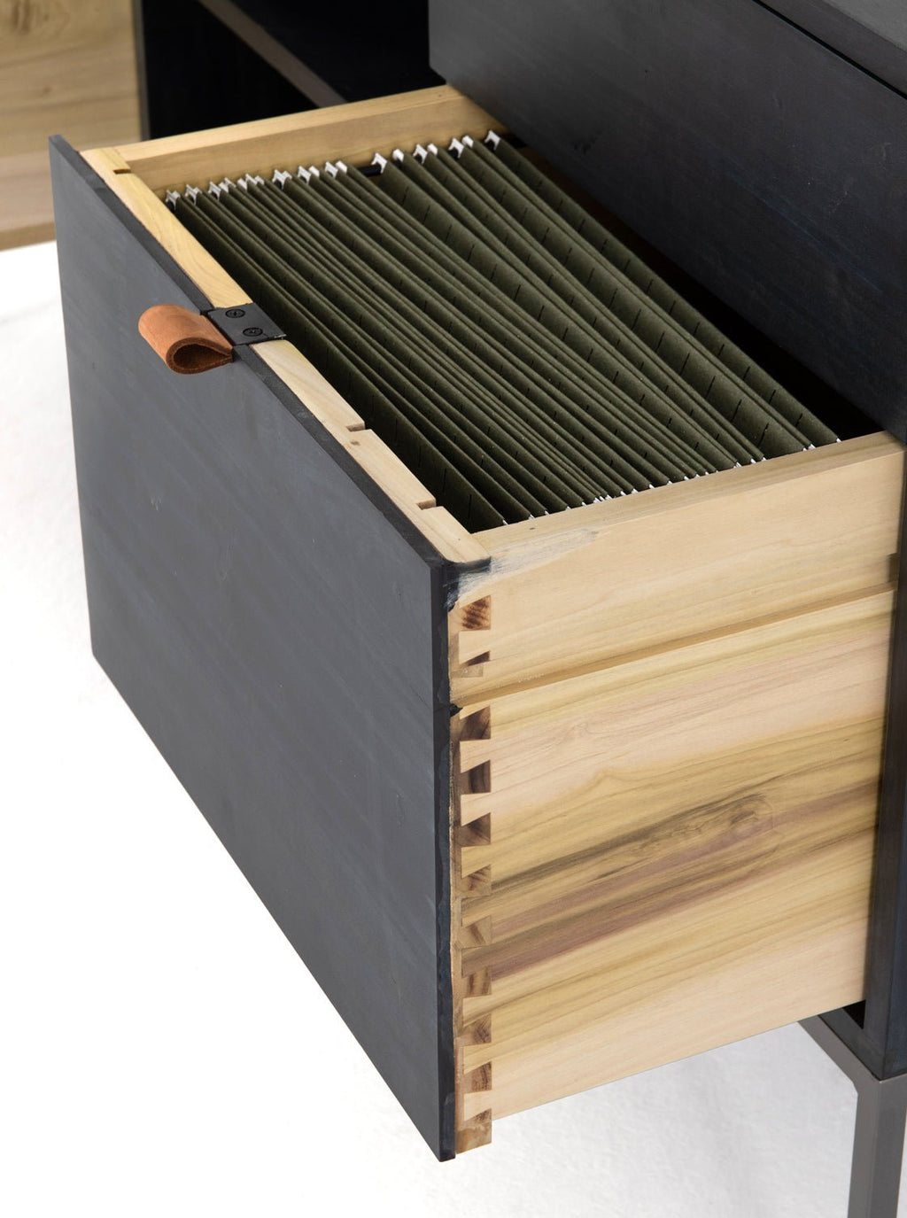 Cole Sideboard - Leather, Metal Base