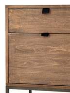 Cole Sideboard - Leather, Metal Base