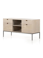 Cole Sideboard - Leather, Metal Base