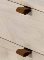 Cole Sideboard - Leather, Metal Base