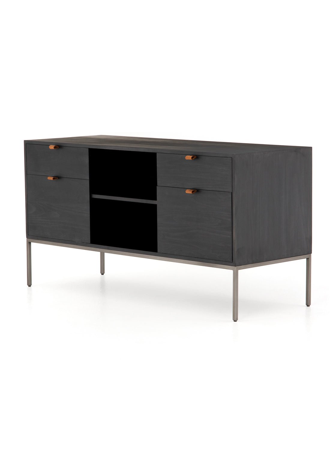 Cole Sideboard - Leather, Metal Base