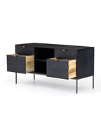 Cole Sideboard - Leather, Metal Base