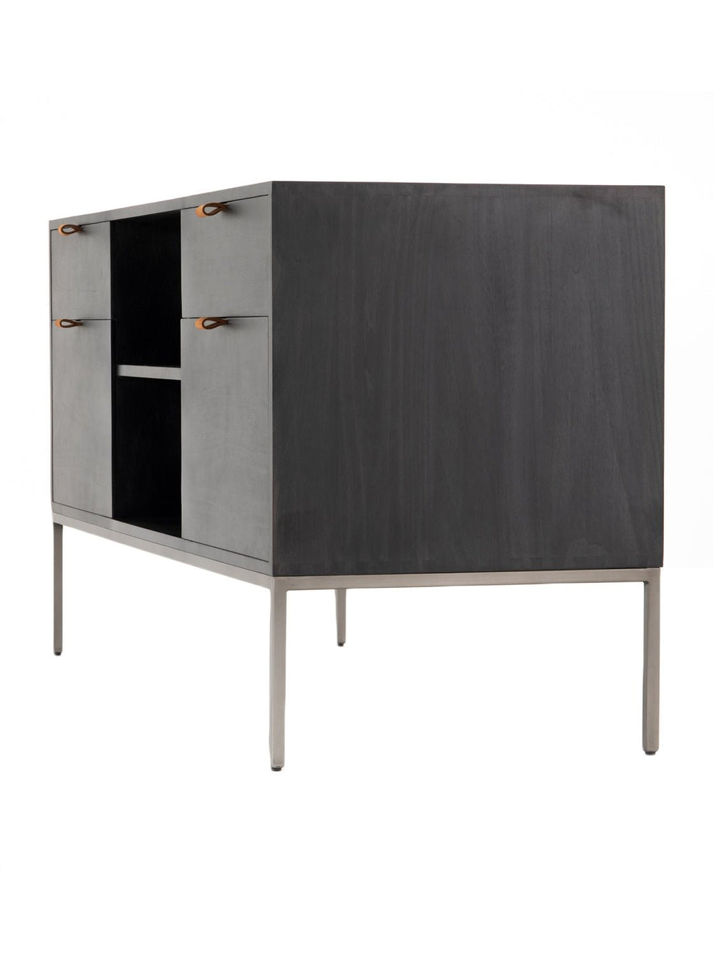 Cole Sideboard - Leather, Metal Base