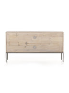 Cole Sideboard - Leather, Metal Base
