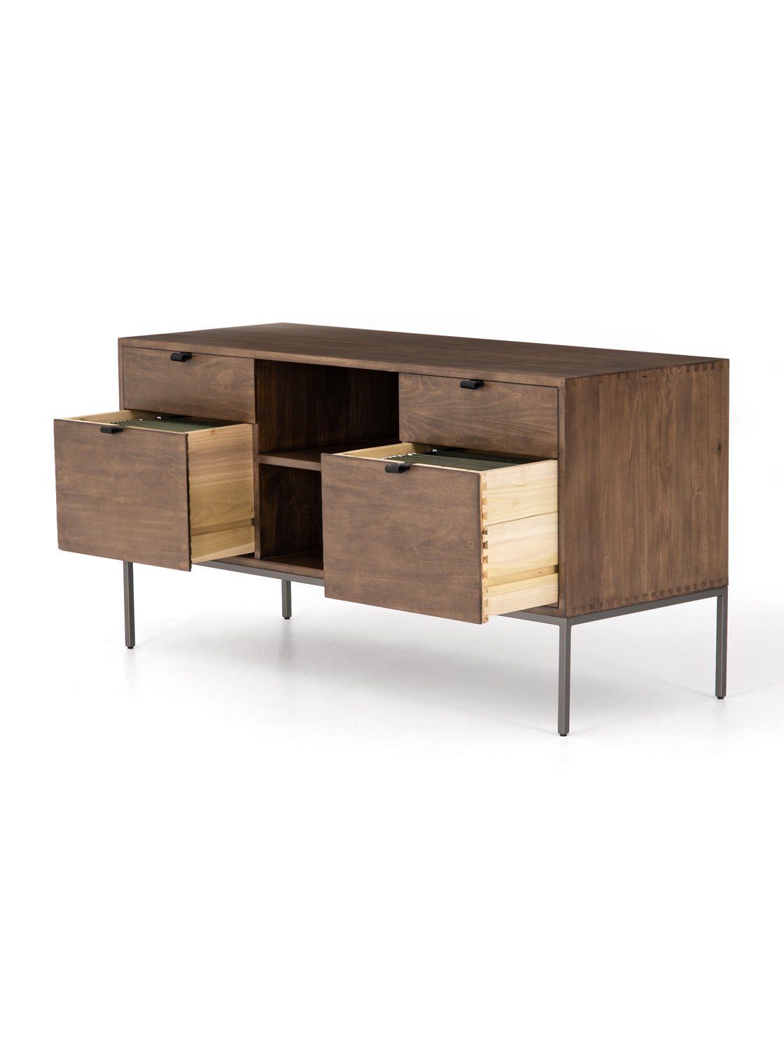 Cole Sideboard - Leather, Metal Base