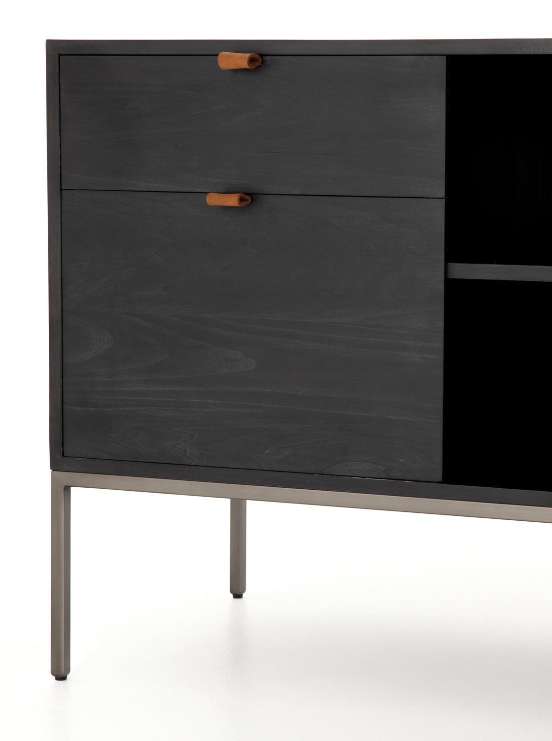 Cole Sideboard - Leather, Metal Base