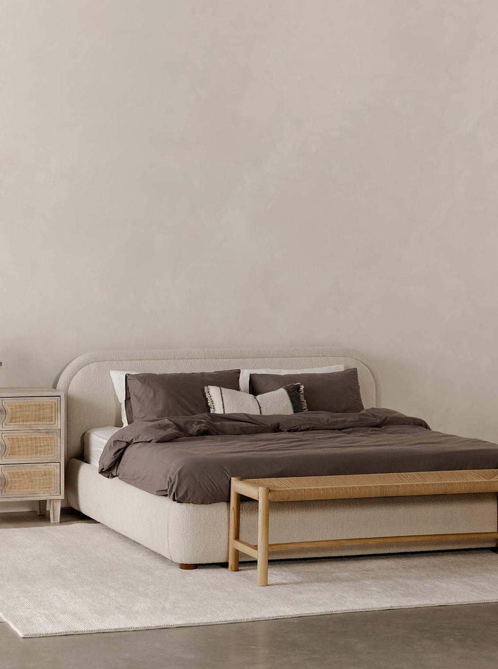 Dax Bed - Upholstered, Wood