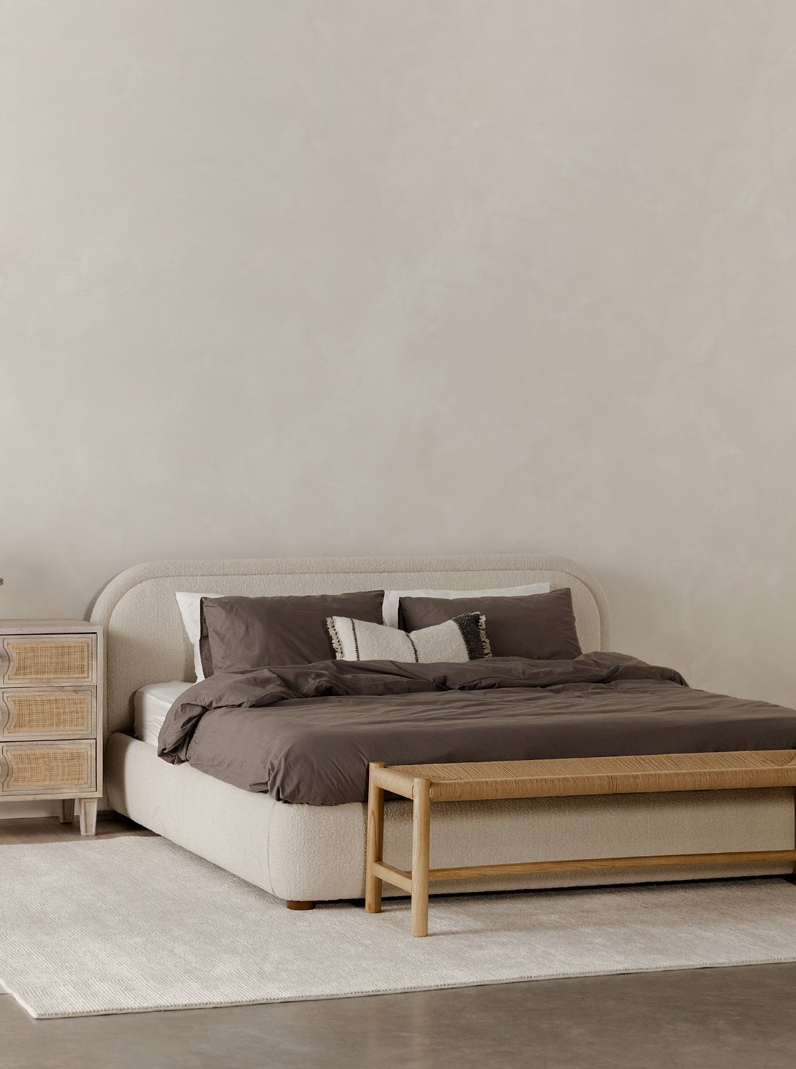 Dax Bed - Upholstered, Wood