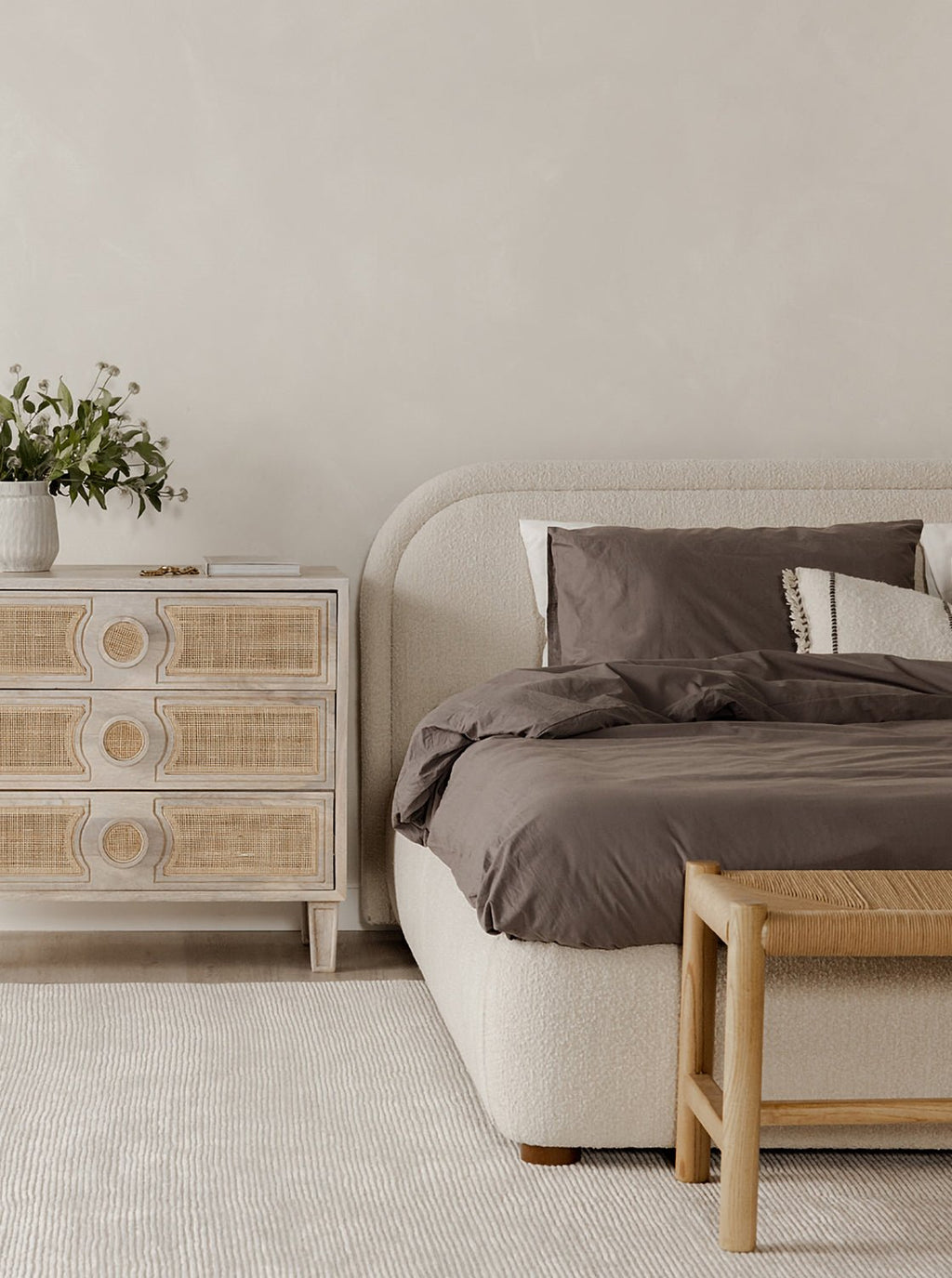 Dax Bed - Upholstered, Wood