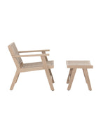 Dennis Outdoor Chair + Ottoman - Teak Wood