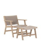 Dennis Outdoor Chair + Ottoman - Teak Wood