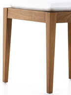 Eleanor Outdoor Dining Chair - Teak Wood, Cane Detail