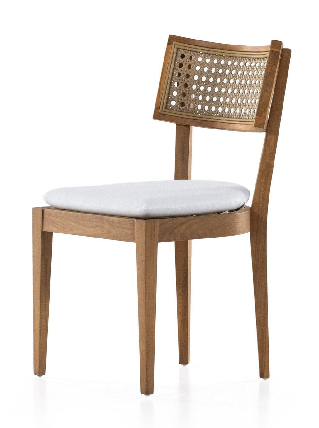 Eleanor Outdoor Dining Chair - Teak Wood, Cane Detail