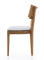 Eleanor Outdoor Dining Chair - Teak Wood, Cane Detail