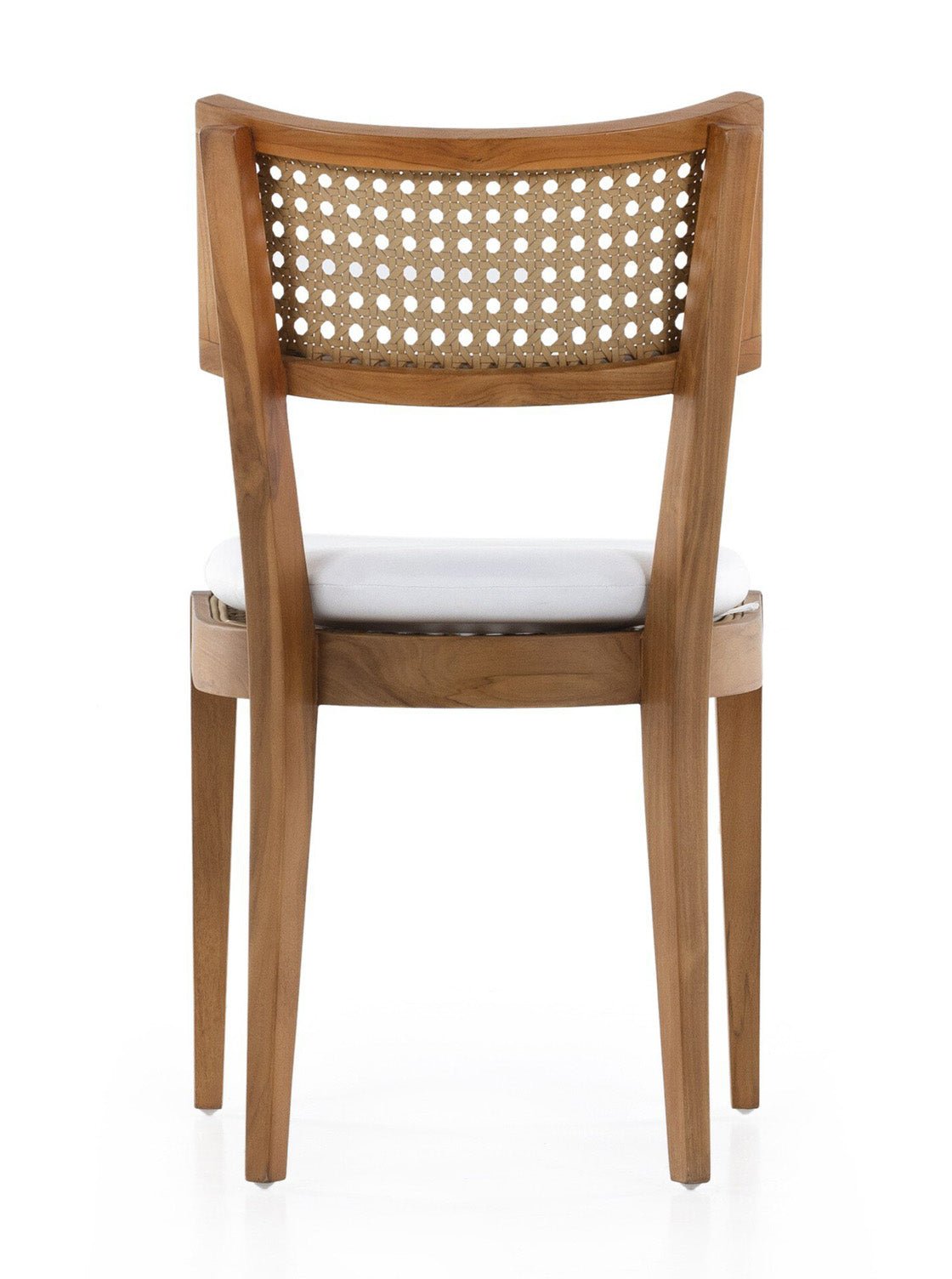 Eleanor Outdoor Dining Chair - Teak Wood, Cane Detail