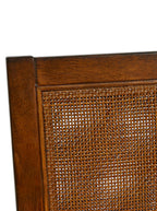 Elise Bar + Counter Stool - Upholstered, Cane Detail