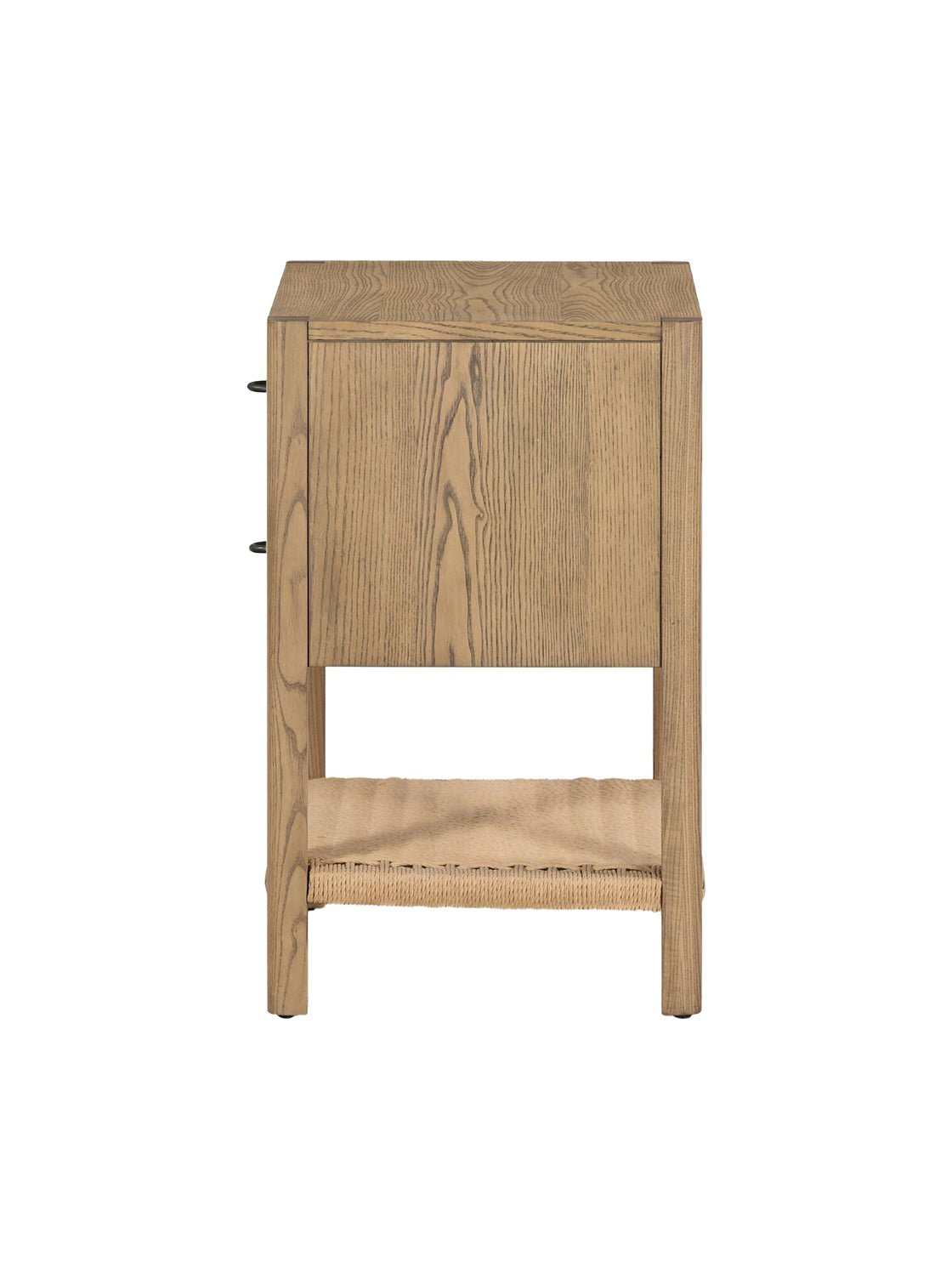 Elizabeth Nightstand - Ash Wood, Metal Base