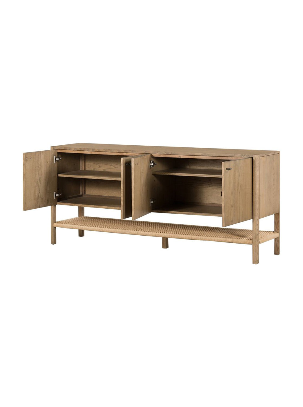 Elizabeth Sideboard - Ash Wood, Metal Base