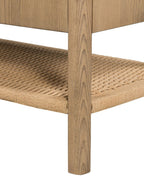 Elizabeth Sideboard - Ash Wood, Metal Base