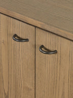 Elizabeth Sideboard - Ash Wood, Metal Base