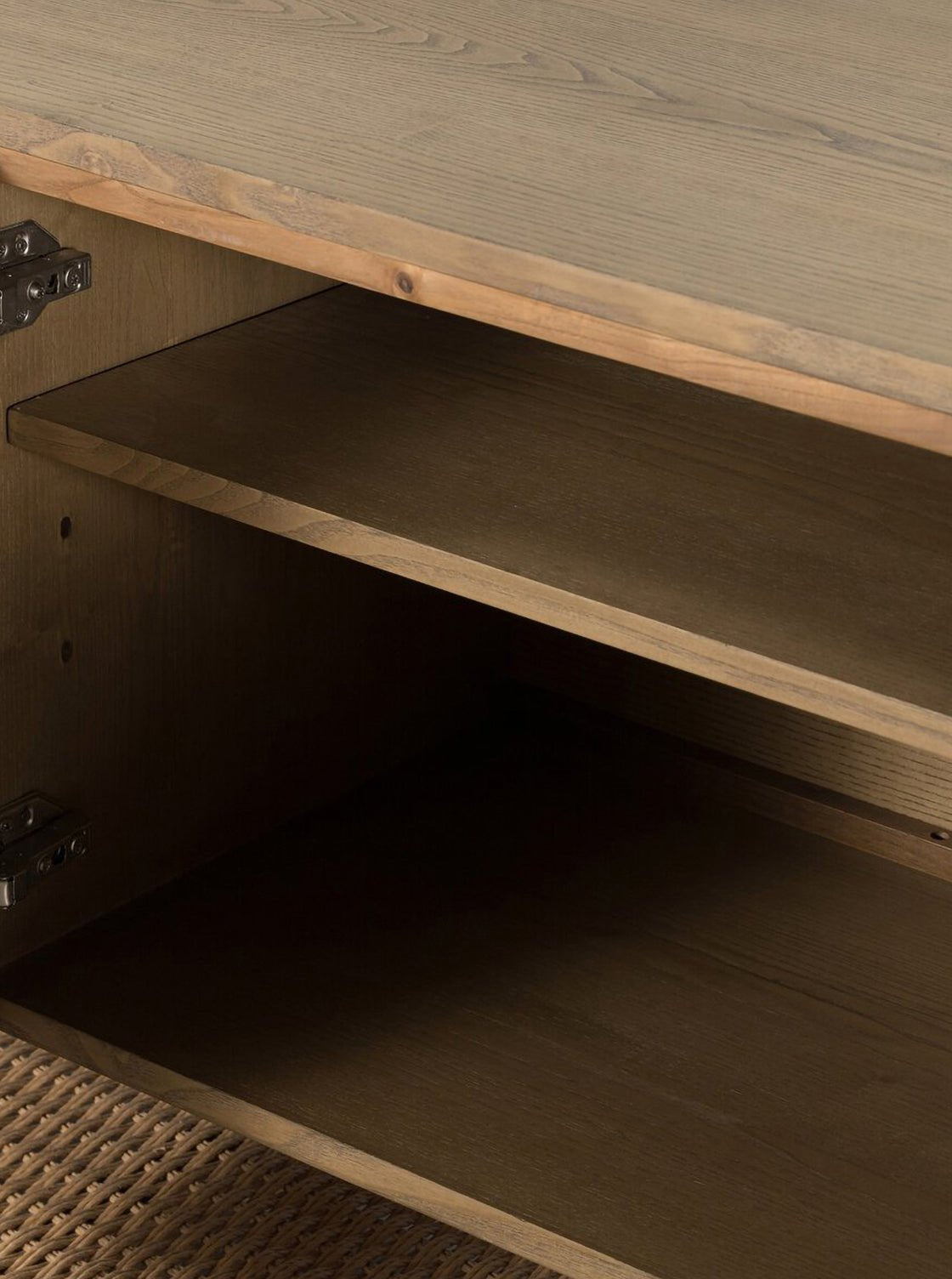 Elizabeth Sideboard - Ash Wood, Metal Base