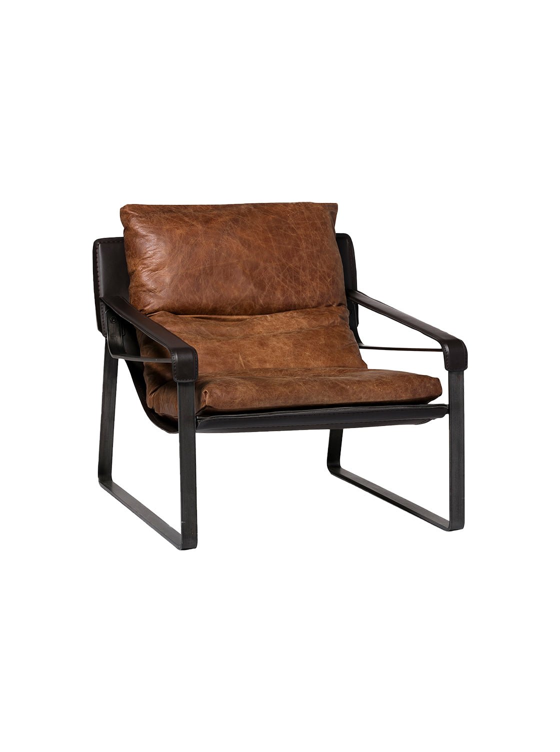 Elton Club Chair - Upholstered, Leather
