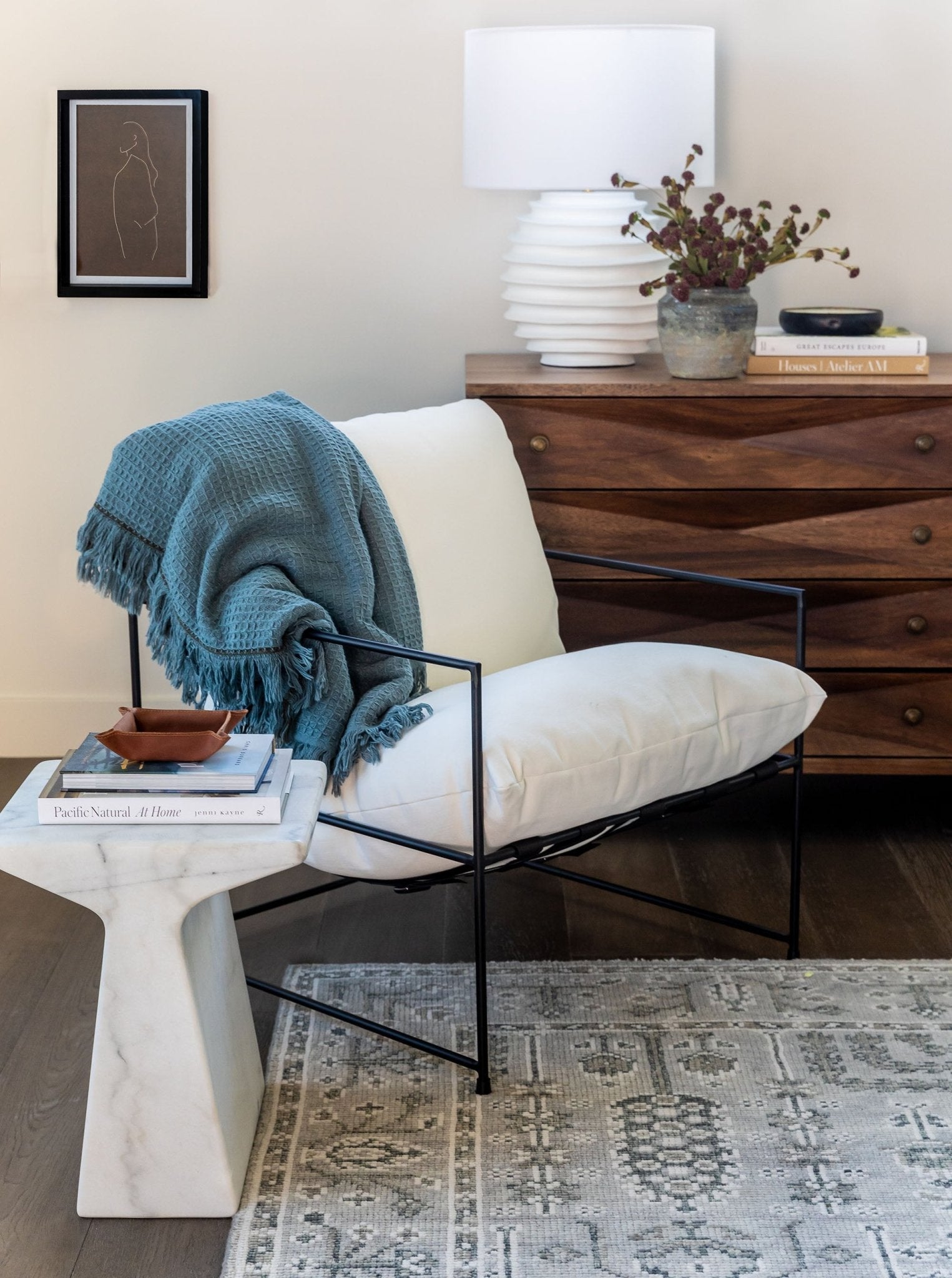 Fletcher Side Table - Stone Top