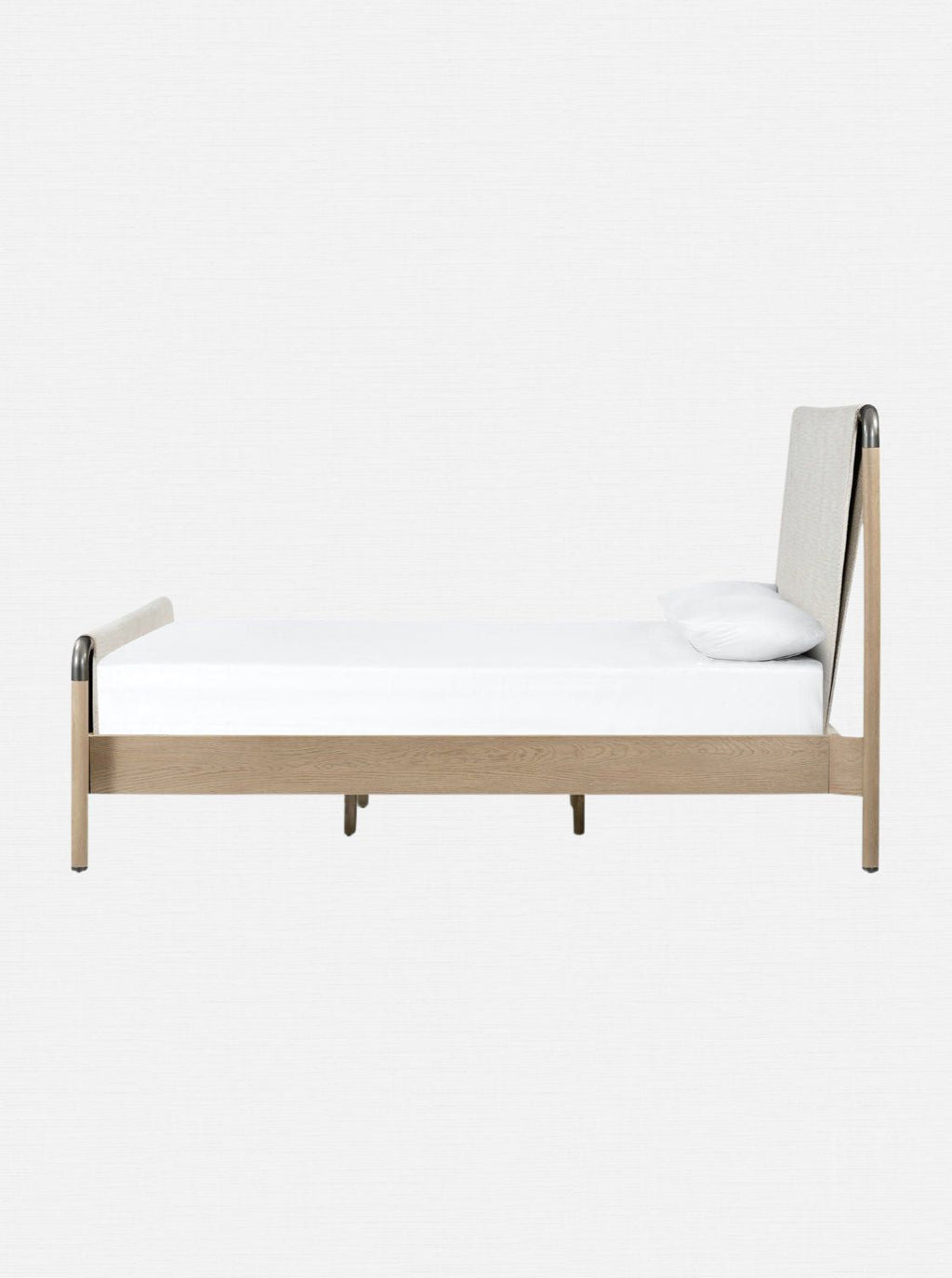 Grayson Bed - Upholstered, Oak Wood