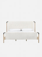 Grayson Bed - Upholstered, Oak Wood