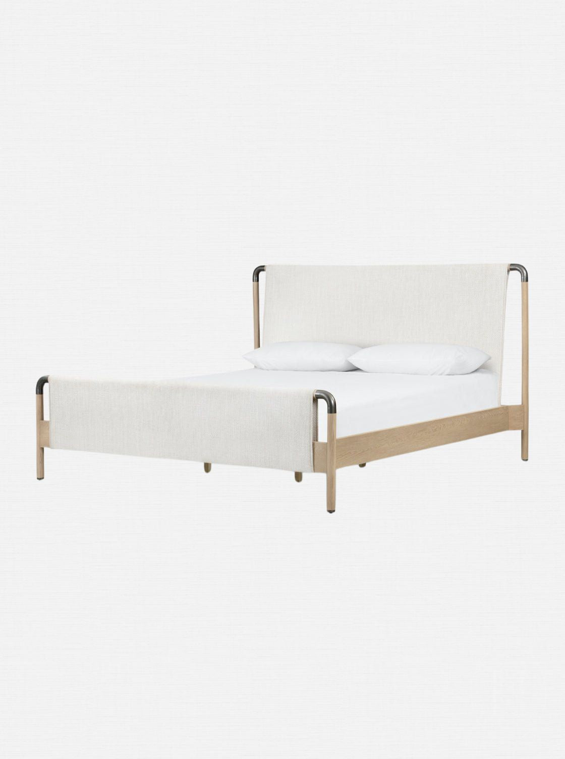 Grayson Bed - Upholstered, Oak Wood