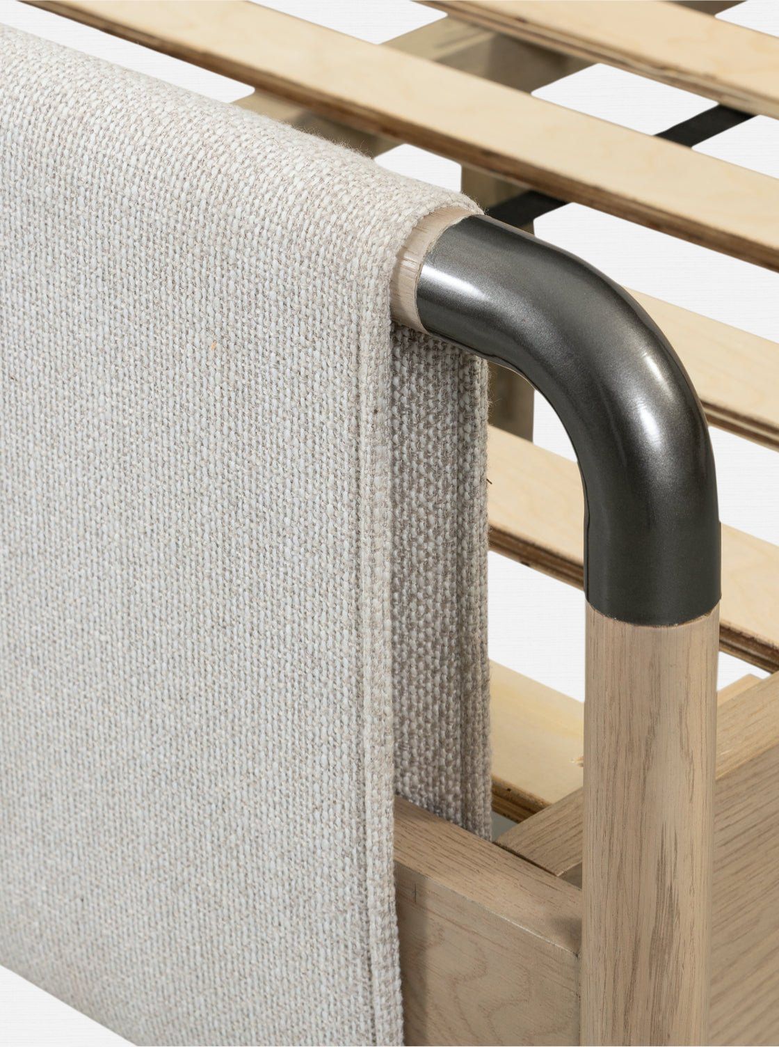 Grayson Bed - Upholstered, Oak Wood